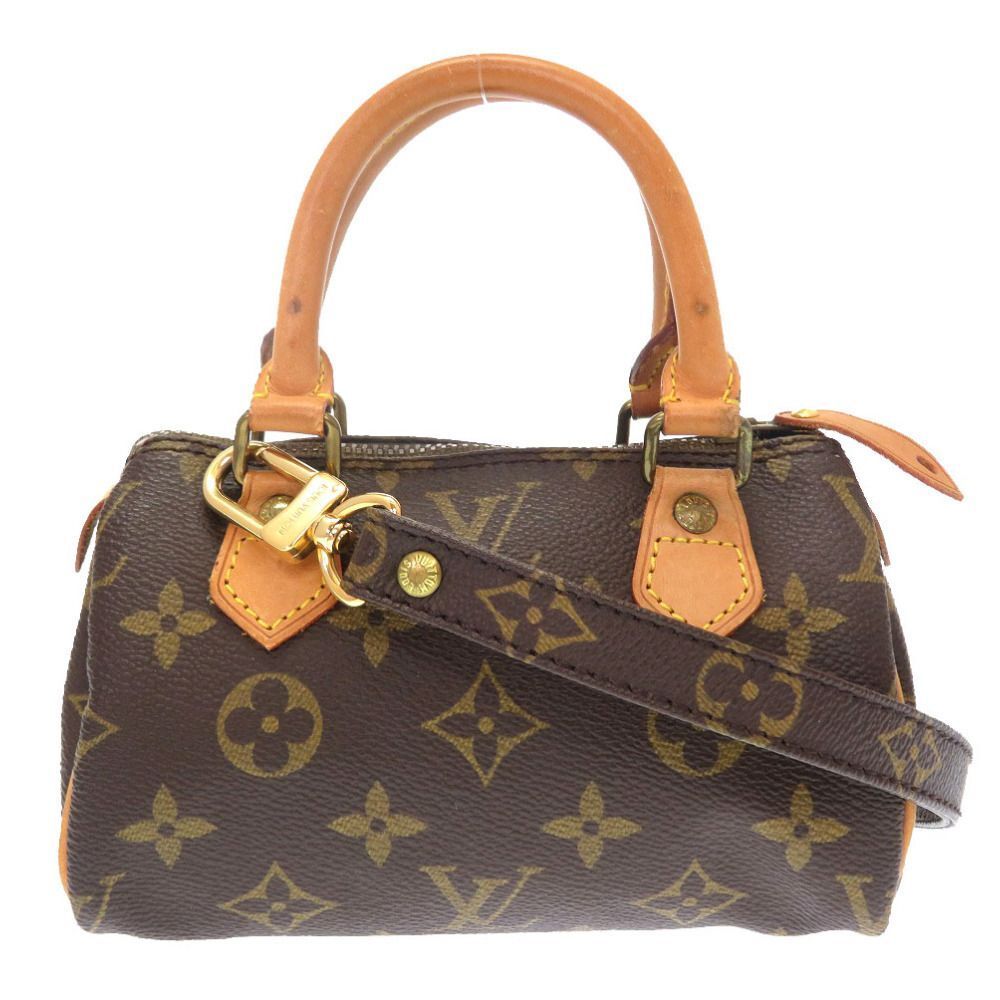 Louis Vuitton Monogram Mini Speedy 2 Way Handbag Bag
